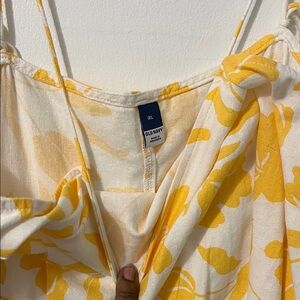 Old Navy Women's Yellow Floral Mini Dress
